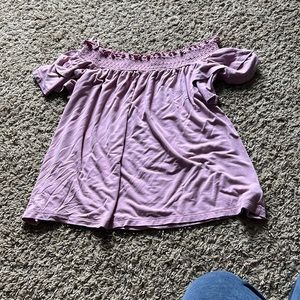 American Eagle “Soft & Sexy” off the shoulder pink top